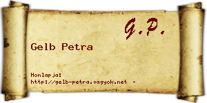 Gelb Petra névjegykártya