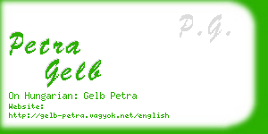 petra gelb business card